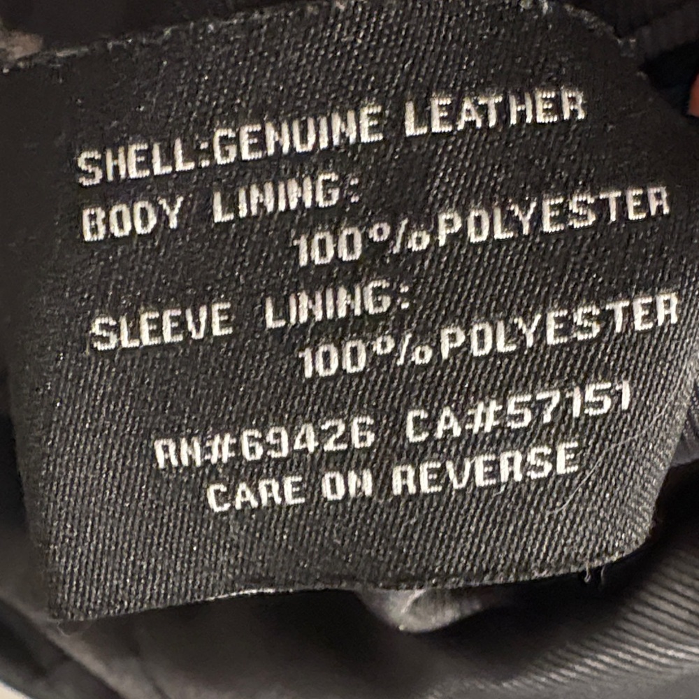 Black Rivet Textured Black Leather Motorcycle Jacket - Picture 3 of 4
